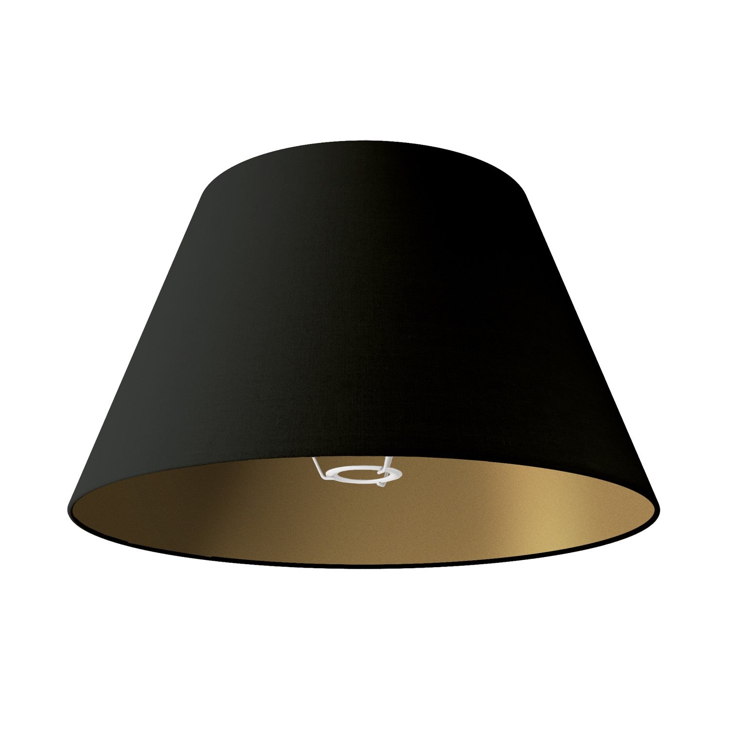 Paralume Impero L per lampada da tavolo o applique con attacco E27 - Made in Italy - Nero/Oro