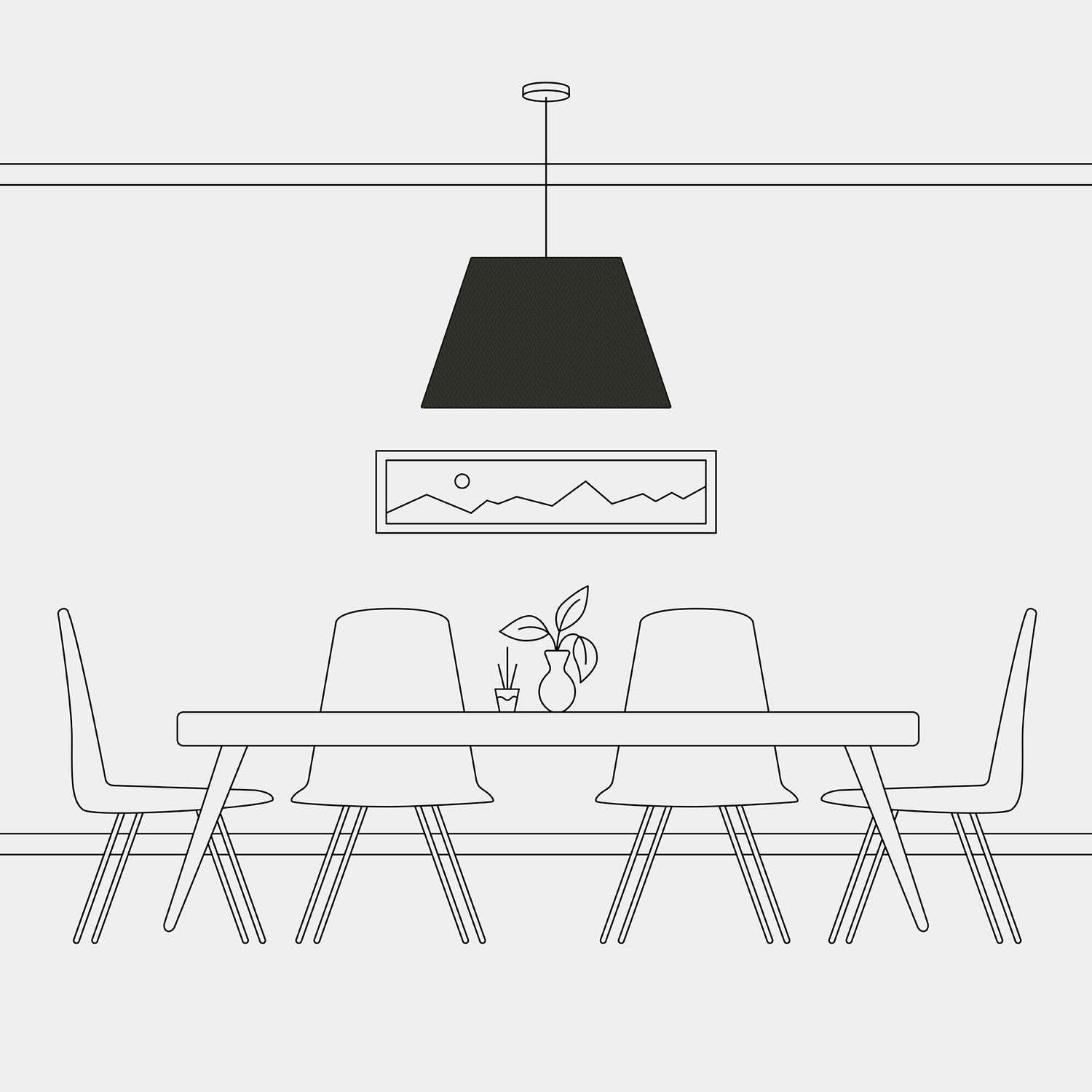 Paralume Impero L per sospensione con attacco E27 - Made in Italy - Nero/Oro