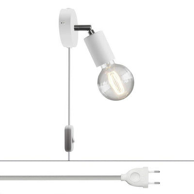 Lampa Spostaluce s otočným kloubem z kovu – bílá