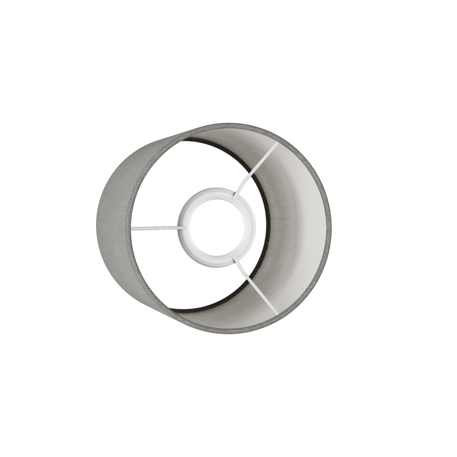 Paralume Cilindro S in tessuto con attacco E27 - Made in Italy - Camelot Grigio