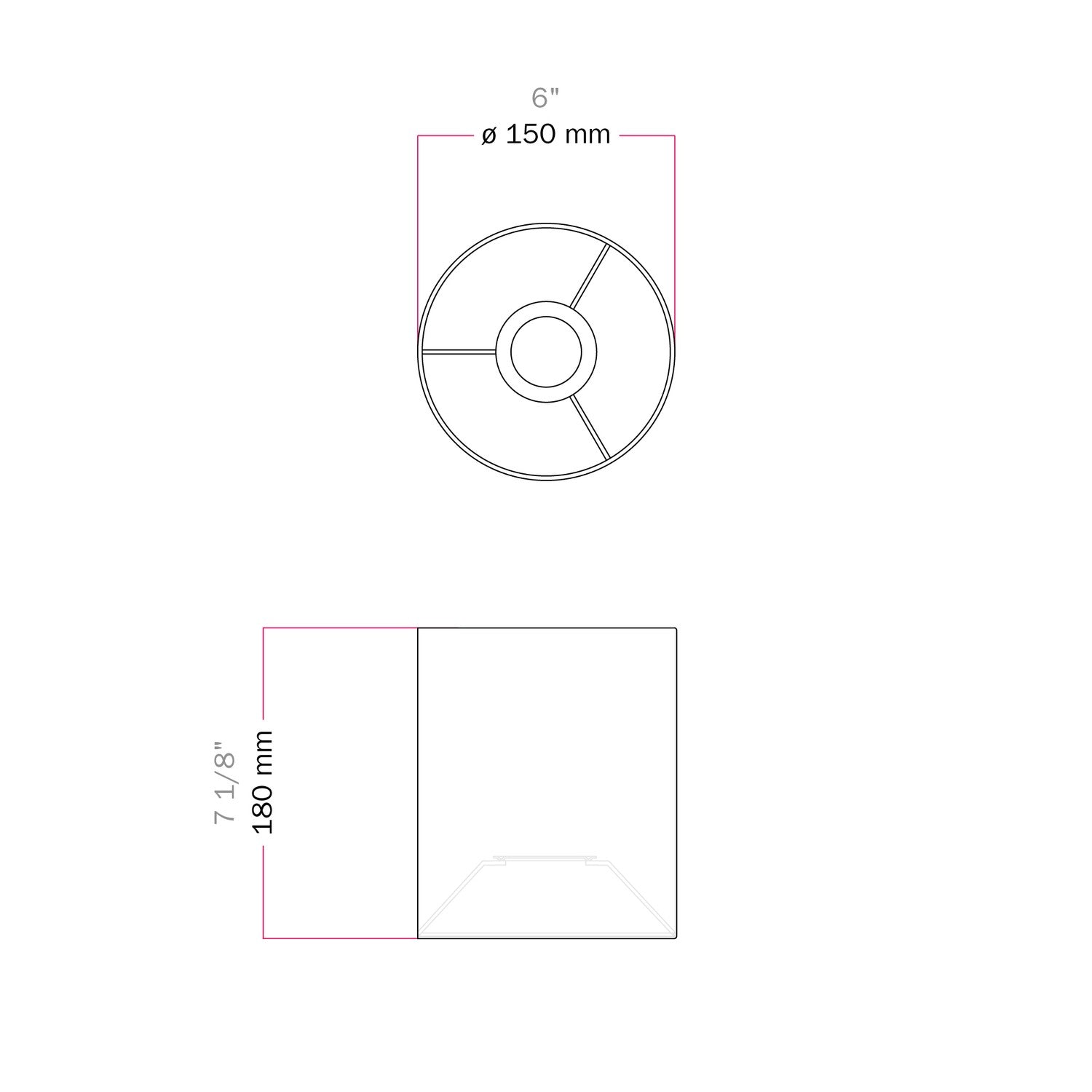 Paralume Cilindro S in tessuto con attacco E27 - Made in Italy - Lana Senape