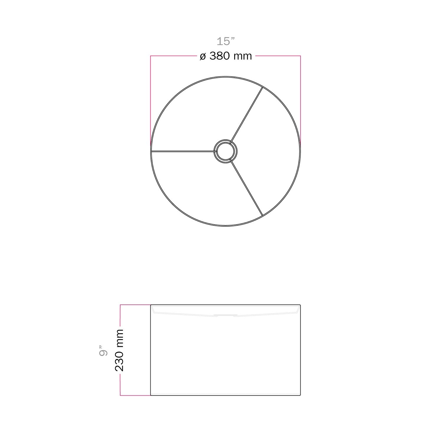 Paralume Cilindro L in tessuto con attacco E27 - Made in Italy - Juta Naturale