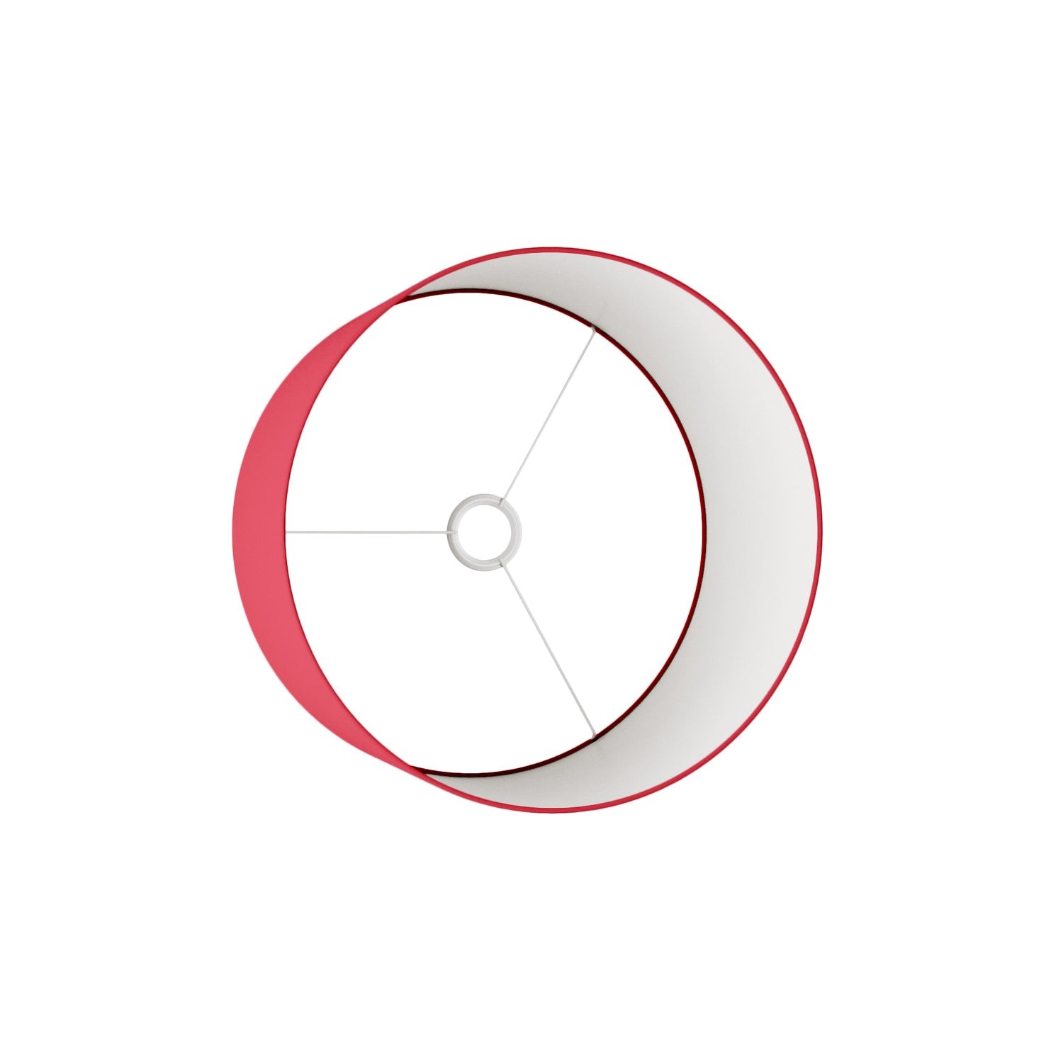 Paralume Cilindro L in tessuto con attacco E27 - Made in Italy - Teletta Rosso