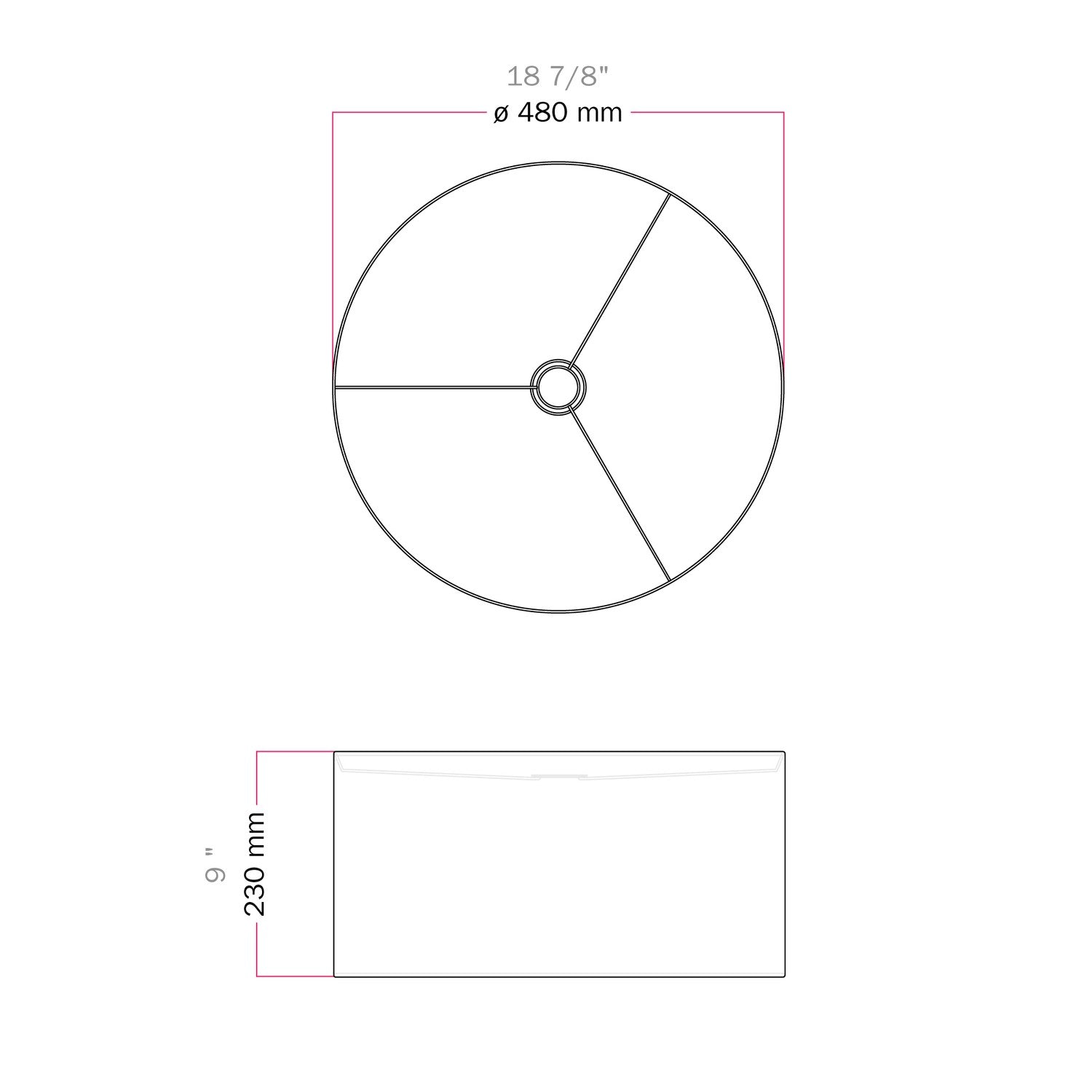 Paralume Cilindro XL in tessuto con attacco E27 - Made in Italy - Cinette Verde Pistacchio