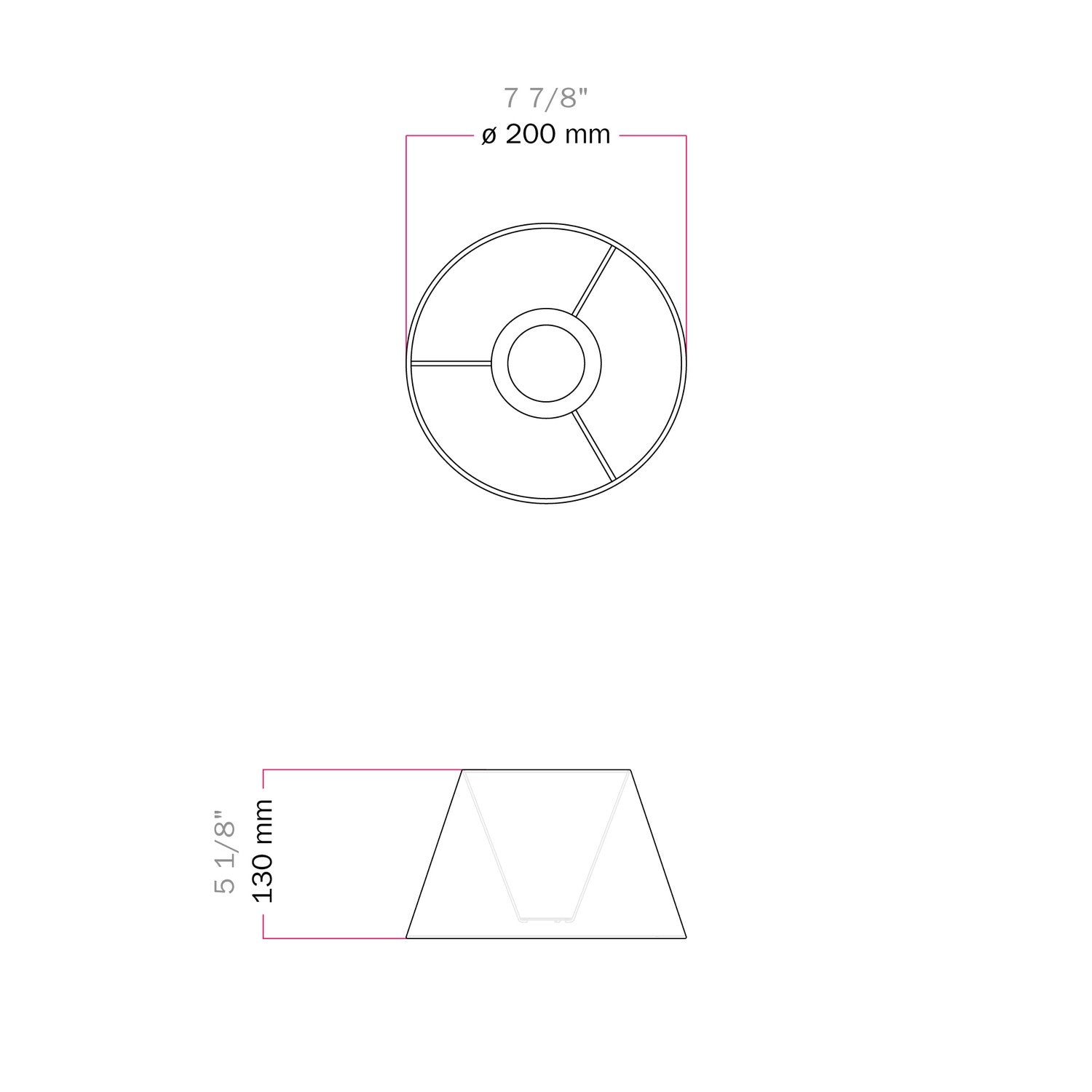 Paralume Impero S con attacco E27 per lampada da tavolo o applique - Made in Italy - Teletta Verde Dubbio