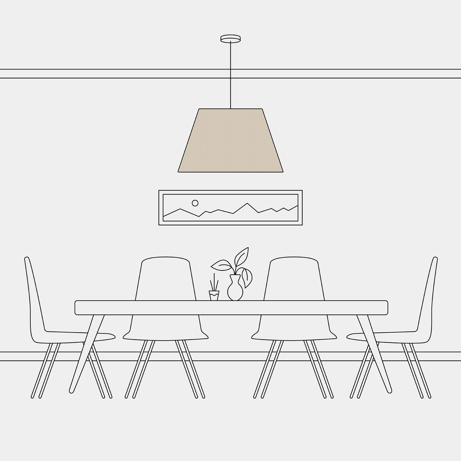 Paralume Impero L per sospensione con attacco E27 - Made in Italy - Arenal Tortora