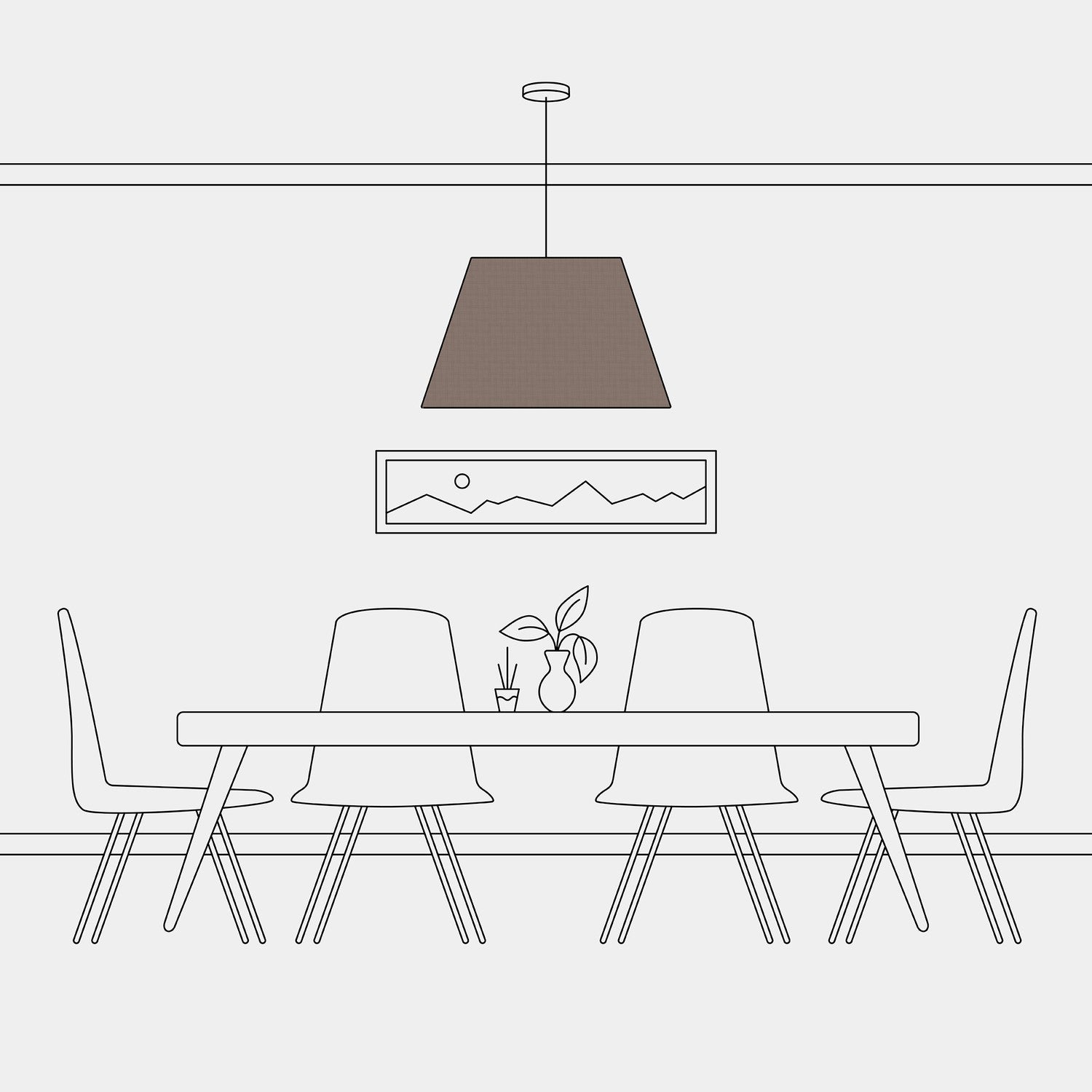 Paralume Impero L per sospensione con attacco E27 - Made in Italy - Camelot Marrone