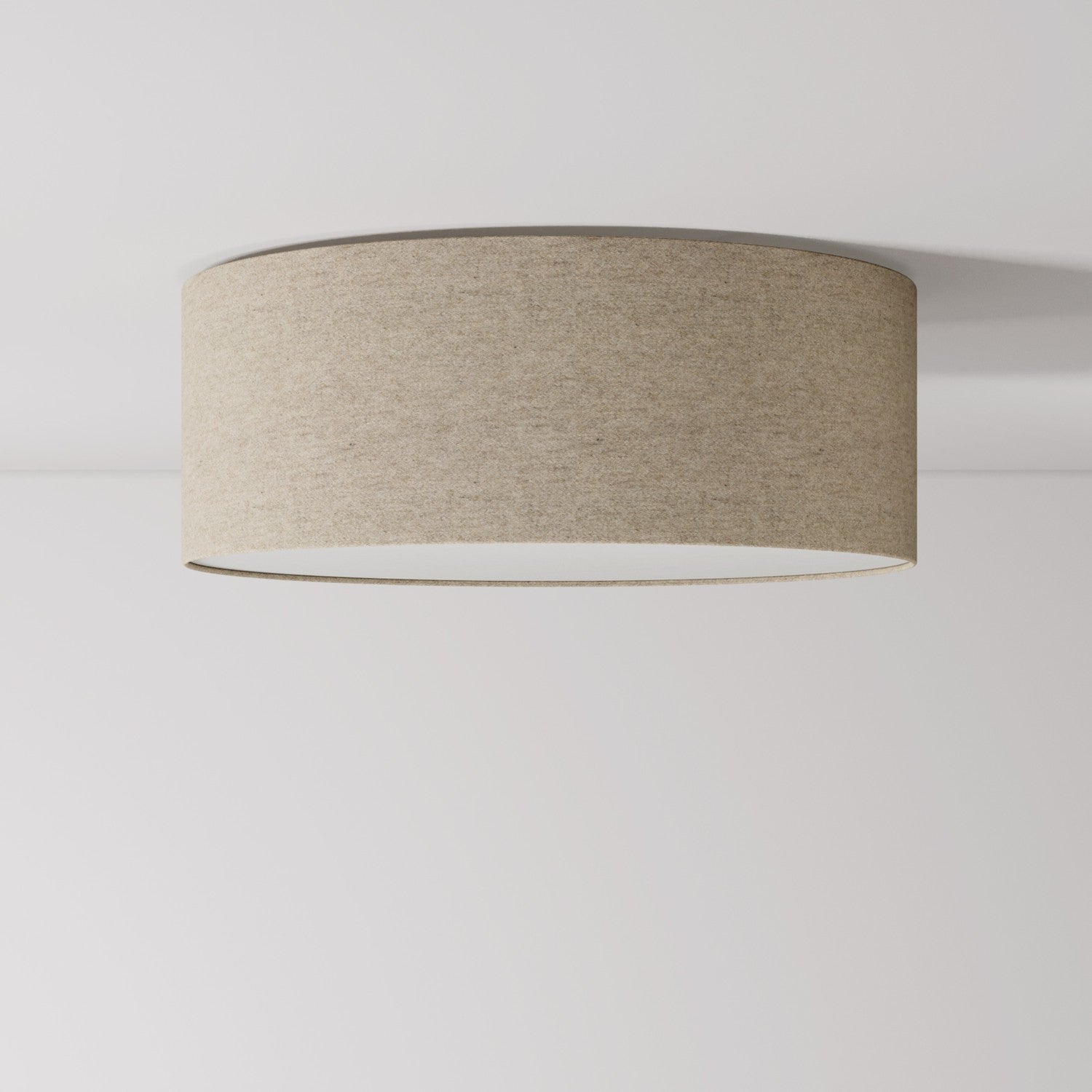 Plafoniera in tessuto Medium Slim - Made in Italy - Lana Beige