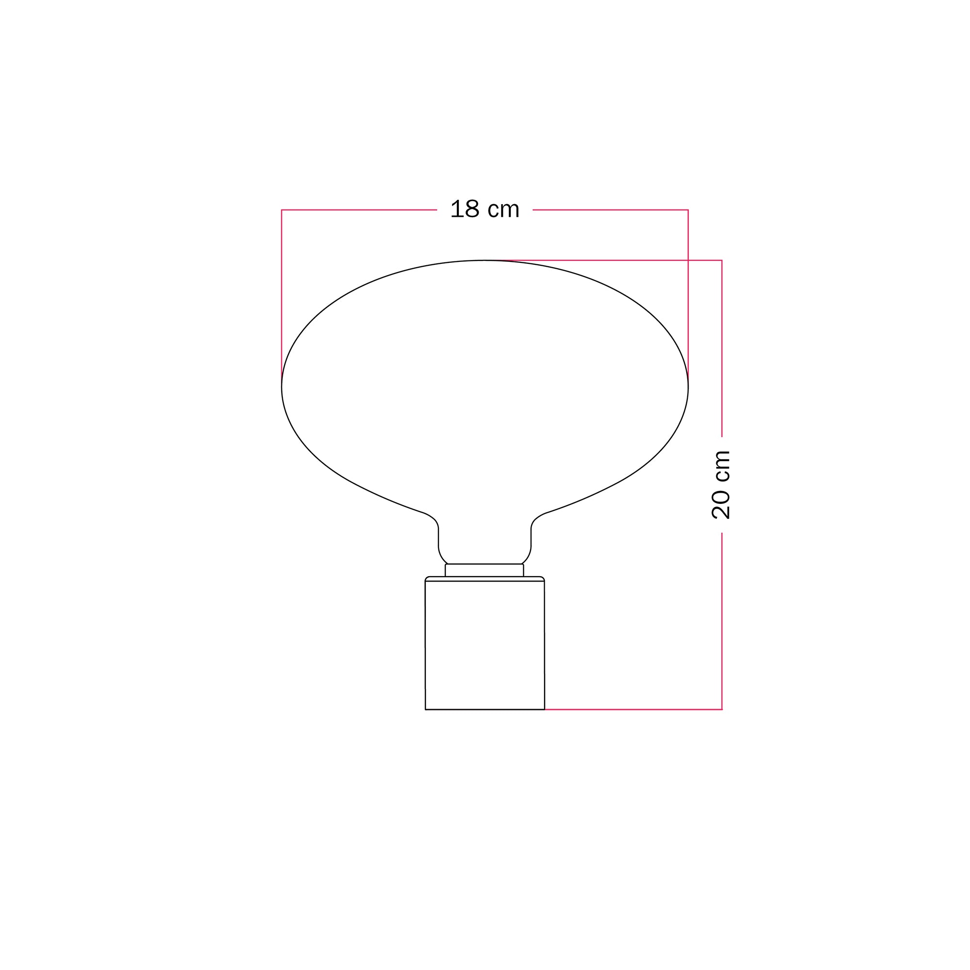 Applique in metallo con lampadina LED Ellipse effetto porcellana - Titanio satinato