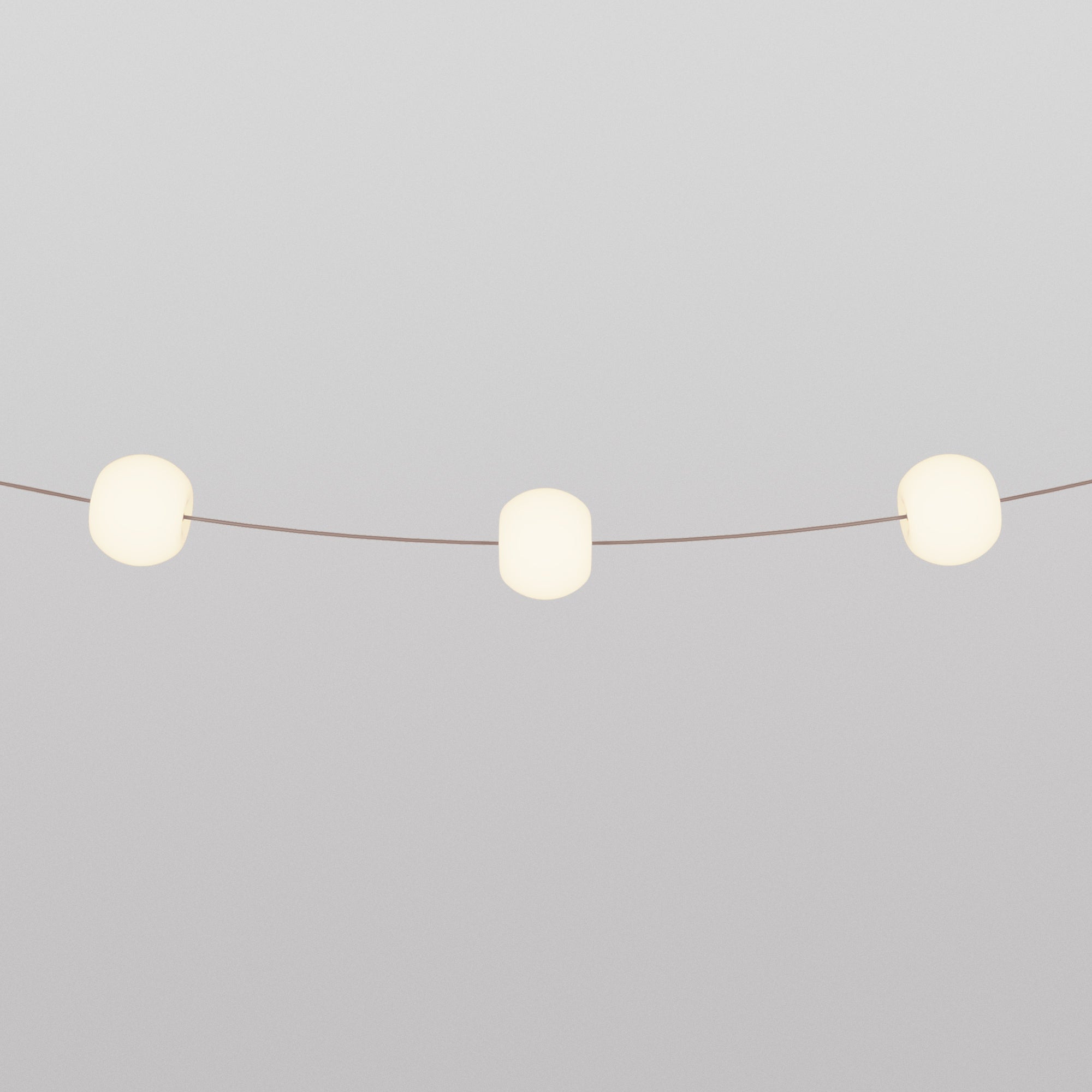 Catena luminosa 3 punti luce da esterno IP67 Desert Brown - Marina3 Cherry 70 cm