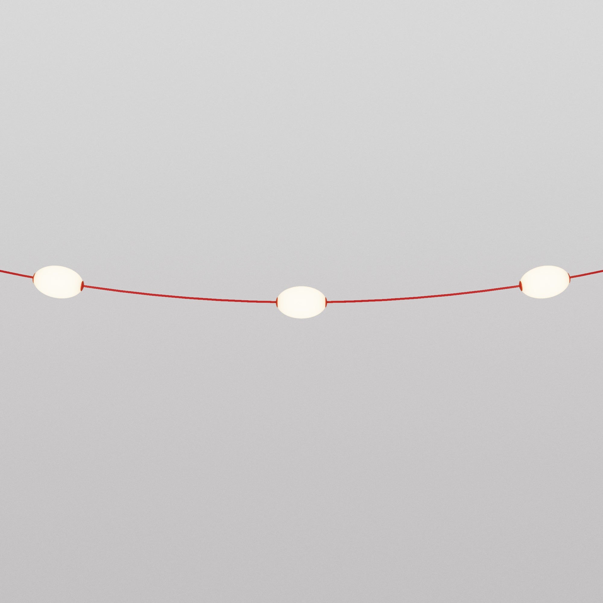 Catena luminosa 3 punti luce da esterno IP67 Rosso stella marina - Marina3