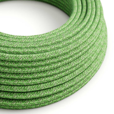 UV odolný elektrický kabel pro venkovní použití, kulatý, potažený bavlnou, zelený Pixel Bronte SX08 – kompatibilní s Eiva Outdoor IP65