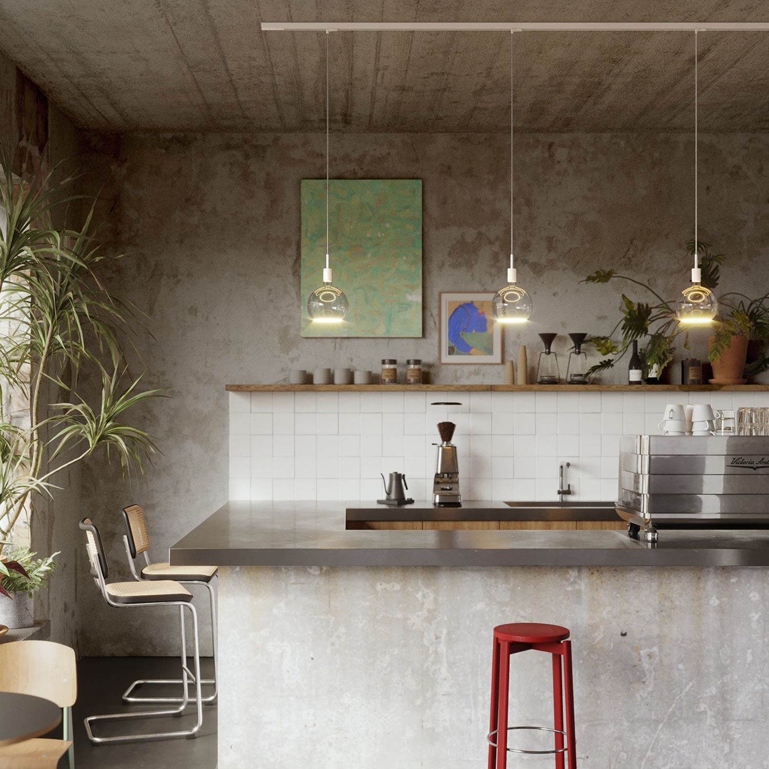 Adattatore Powergear Bianco per binario trifase - per sospensione