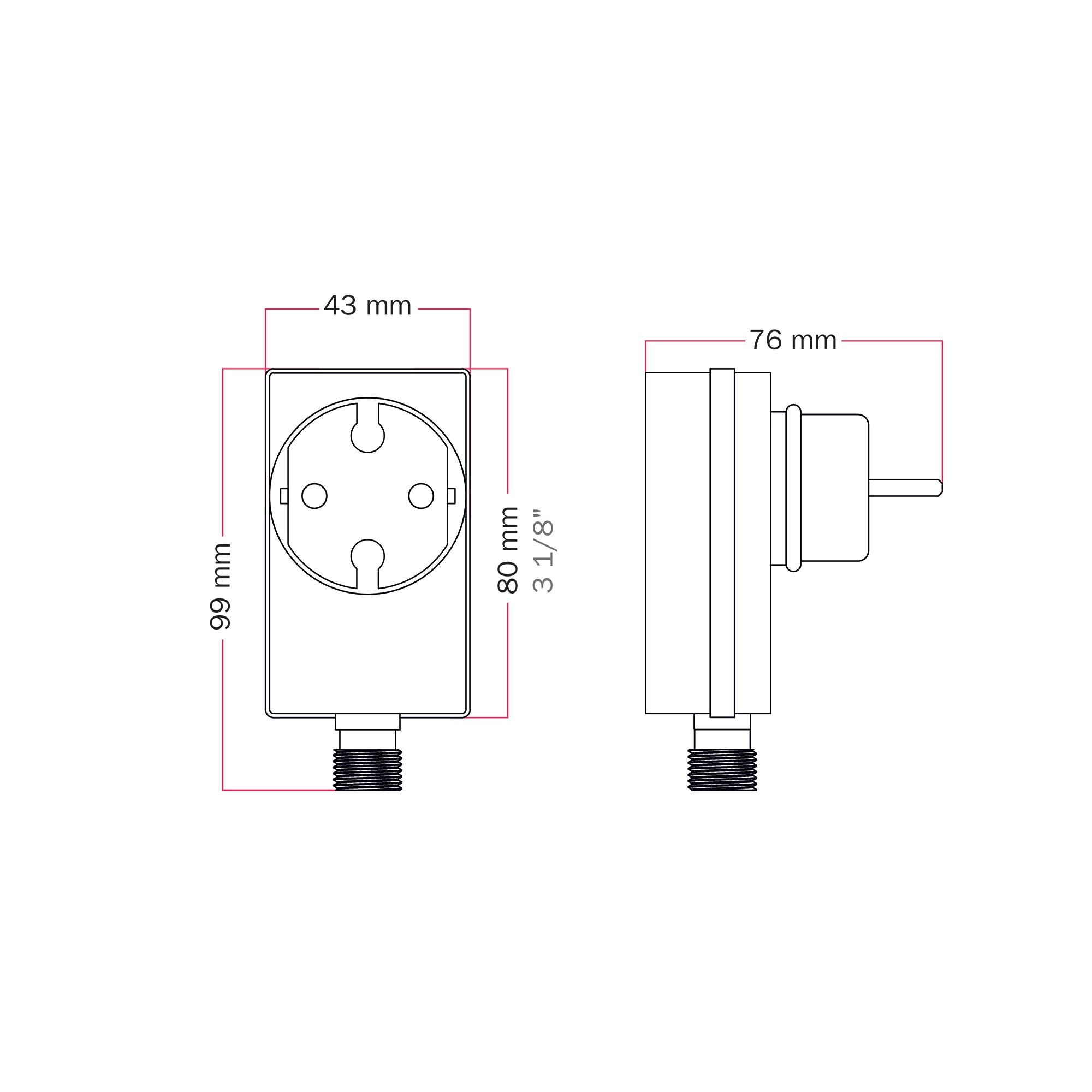 Alimentatore con spina Franco/Schuko fino a 12 punti luce - Marina