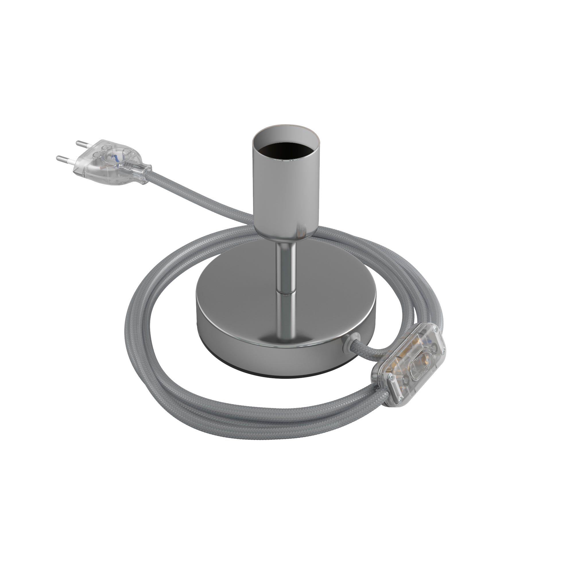 Alzaluce - Lampada da tavolo in metallo - Cromo 5 cm