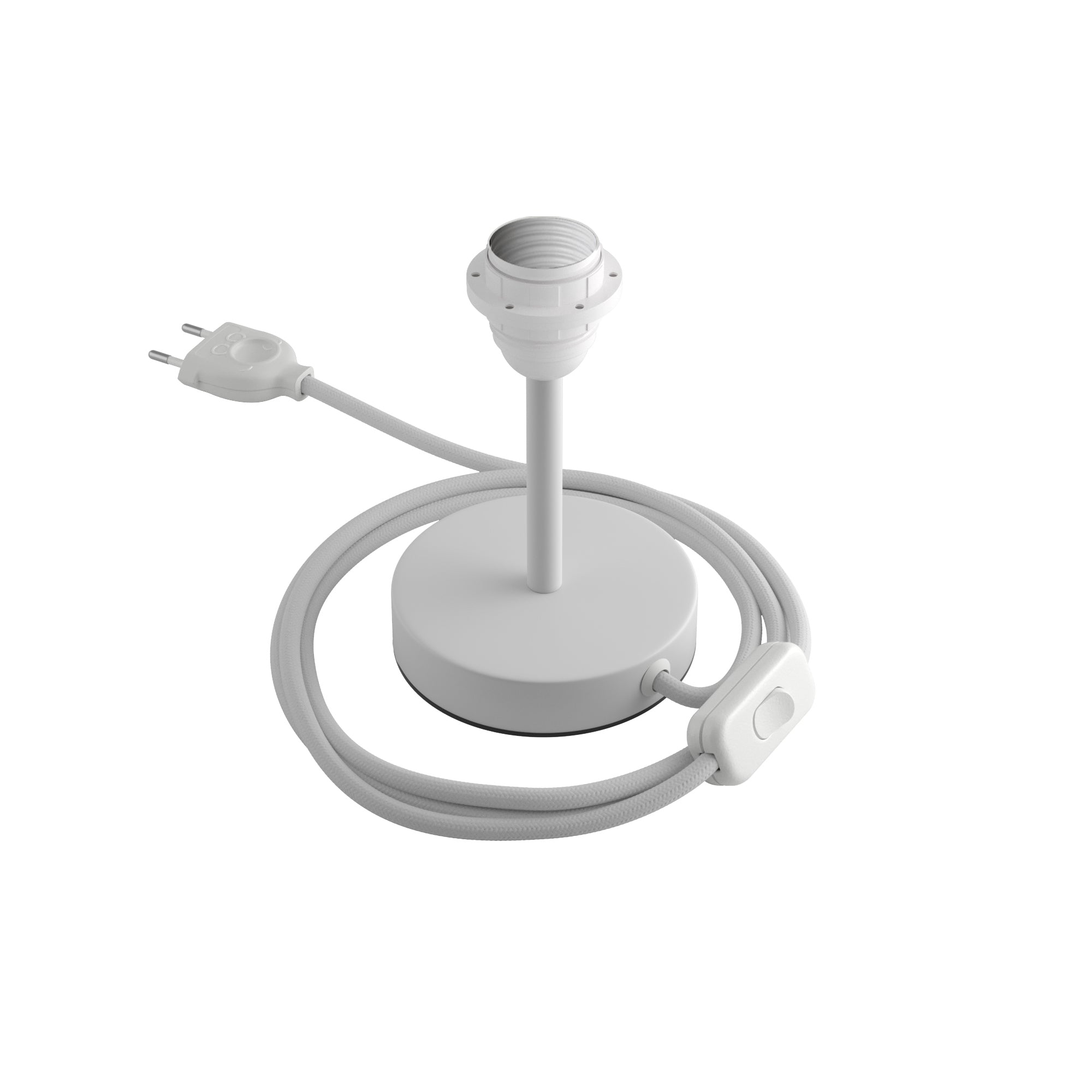 Alzaluce per paralume - Lampada da tavolo in metallo - Bianco opaco 10 cm