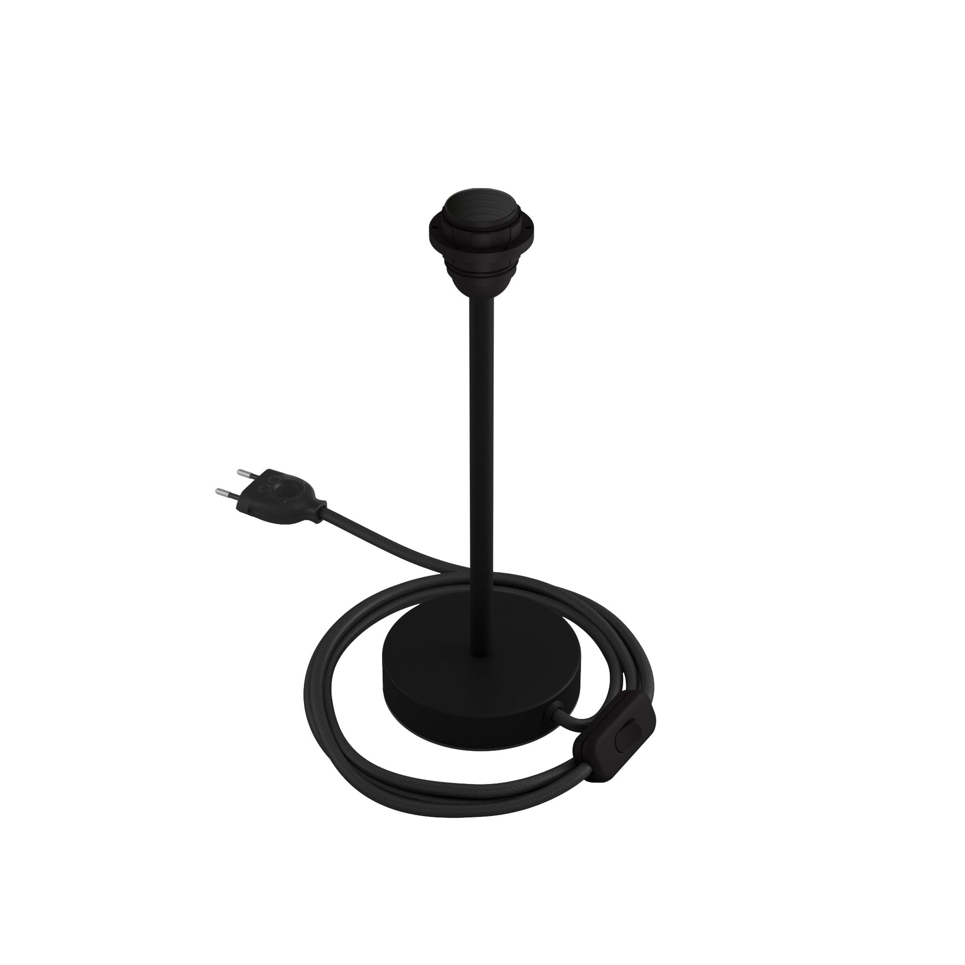 Alzaluce per paralume - Lampada da tavolo in metallo - Nero opaco 25 cm