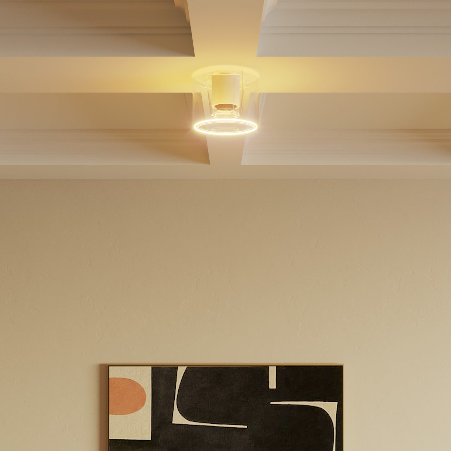 Applique con lampadina Ghost mini trasparente - Bianco