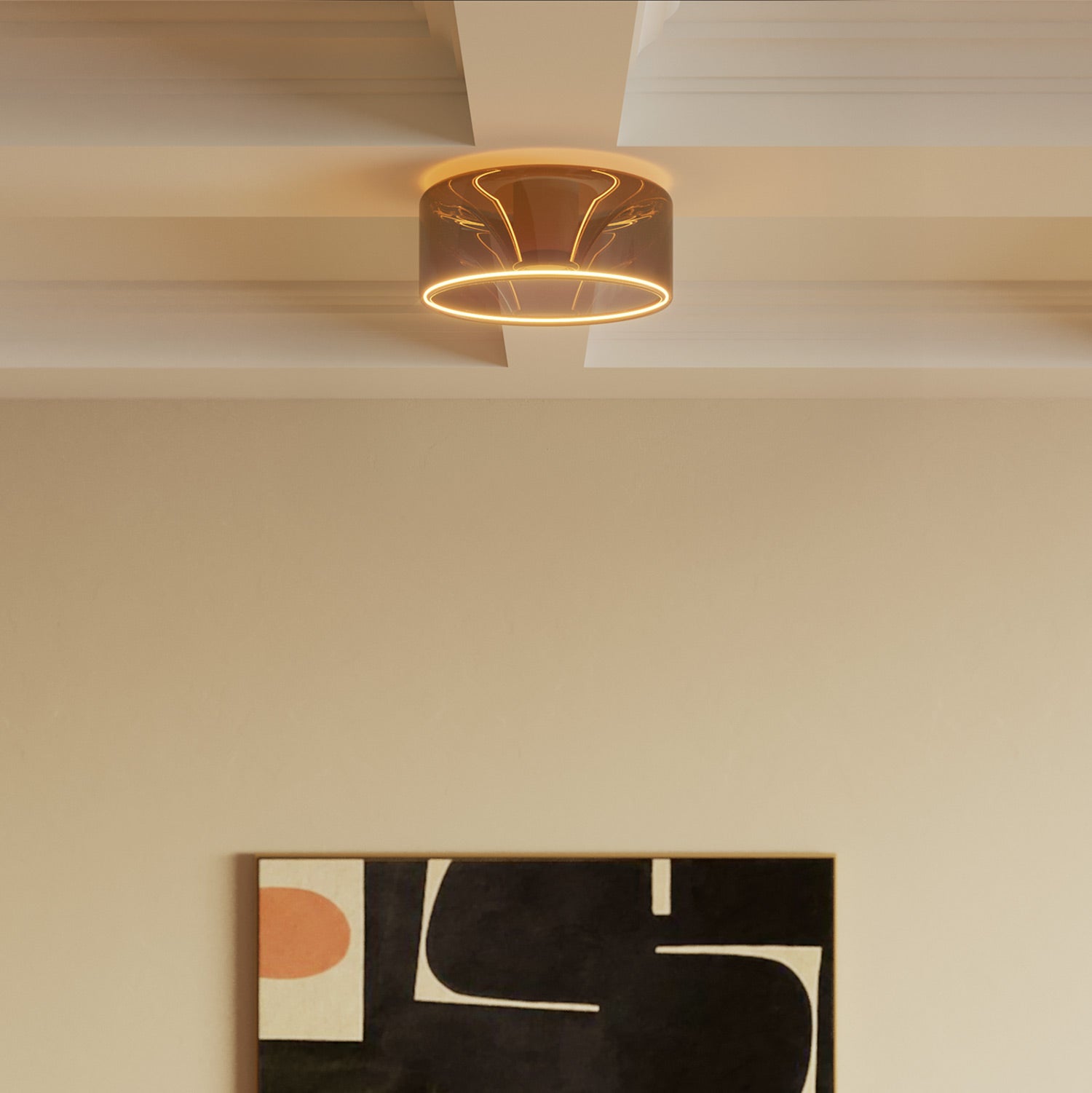 Applique con lampadina Ghost smoky - Bianco