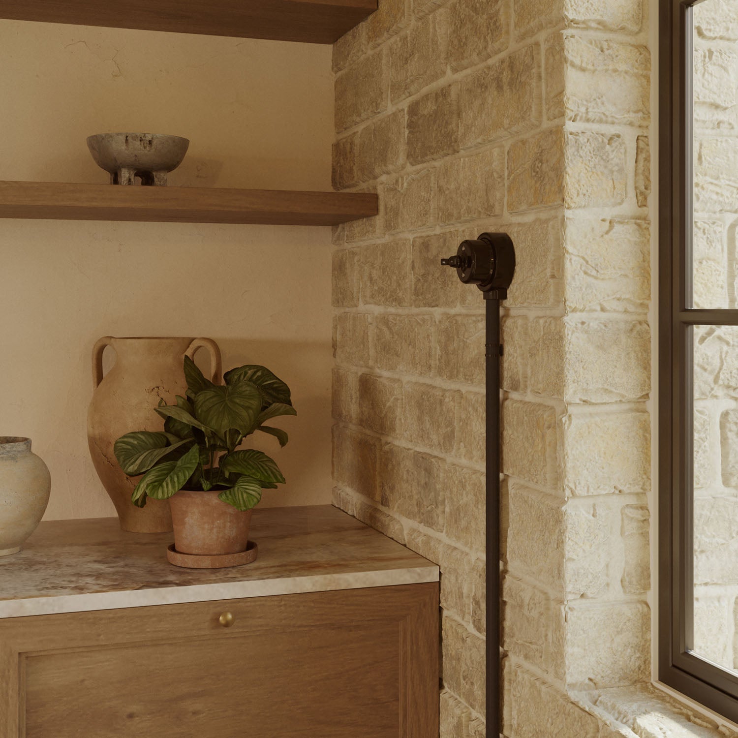 Base in porcellana nera per presa elettrica e interruttore/deviatore compatibile con Creative-Tubes - da 1 a 4 uscite 1