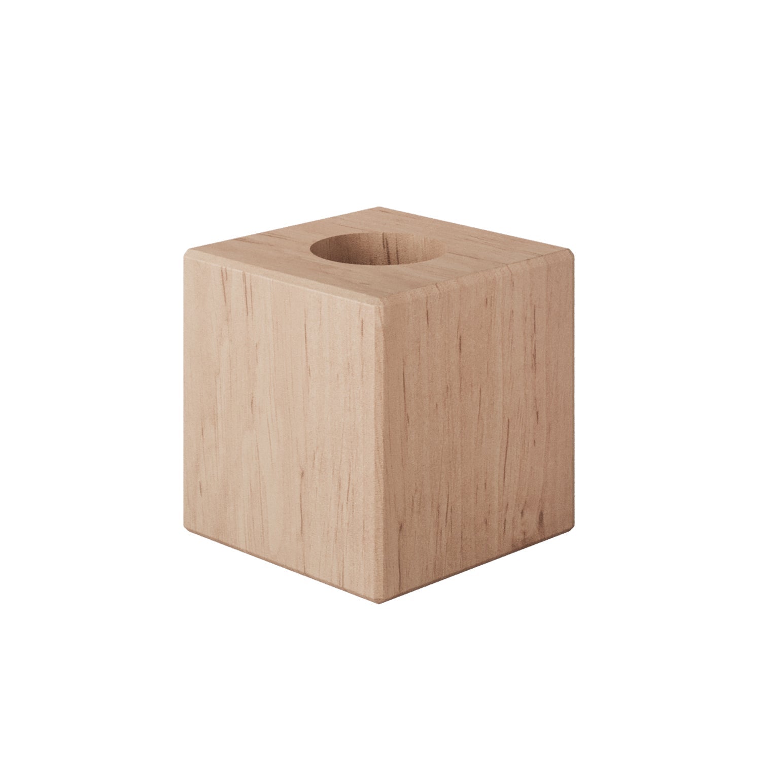 Base lampada in legno - Cubo