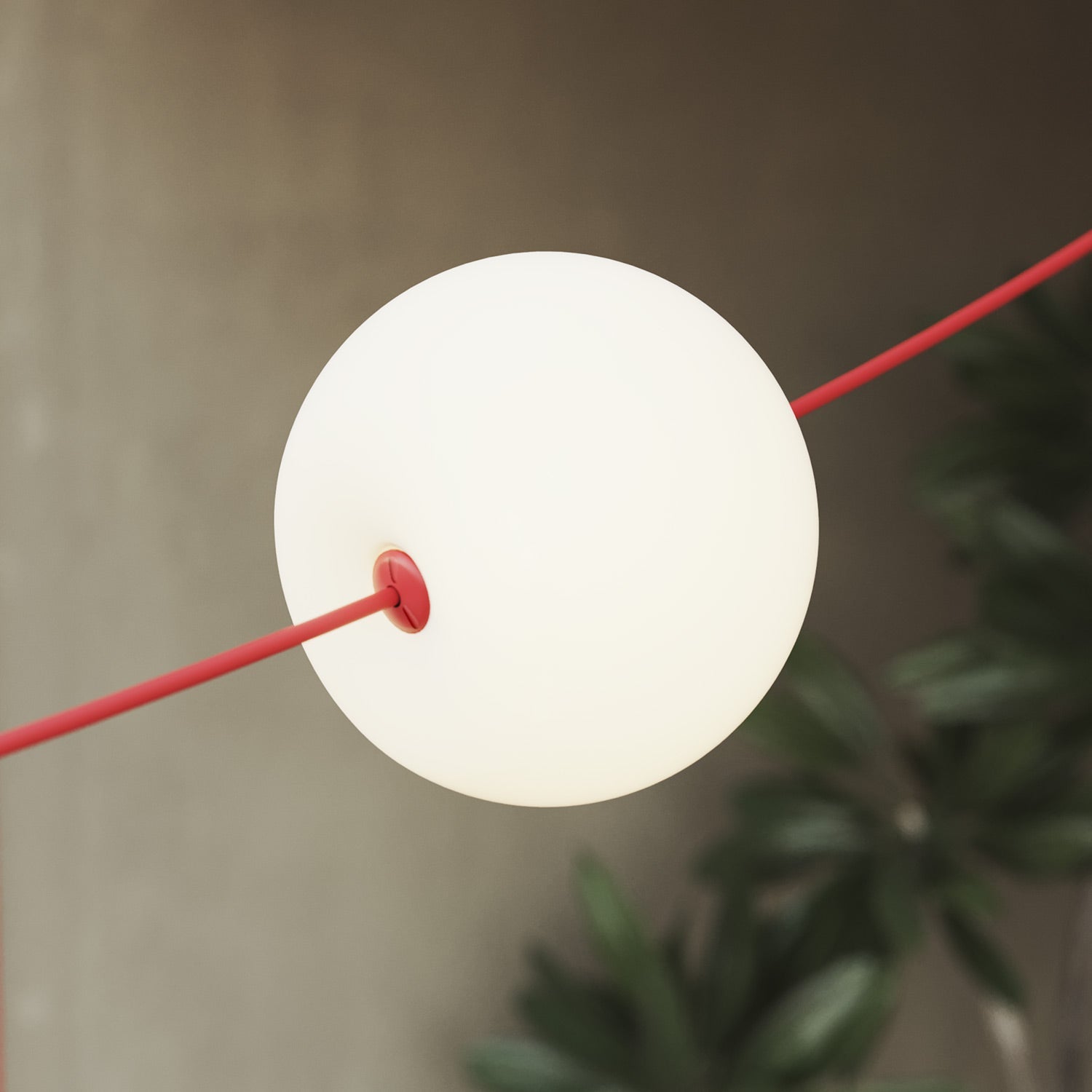 Catena luminosa 3 punti luce da esterno IP67 Rosso Stella Marina - Marina3 Cherry 140 cm