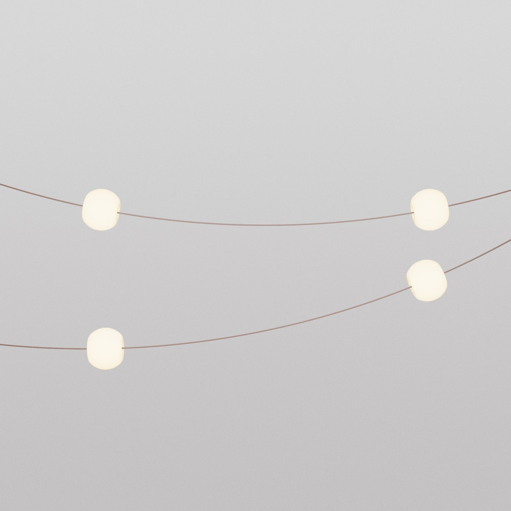 Catena luminosa 4 punti luce da esterno IP67 Desert Brown - Marina4 Cherry 140 cm