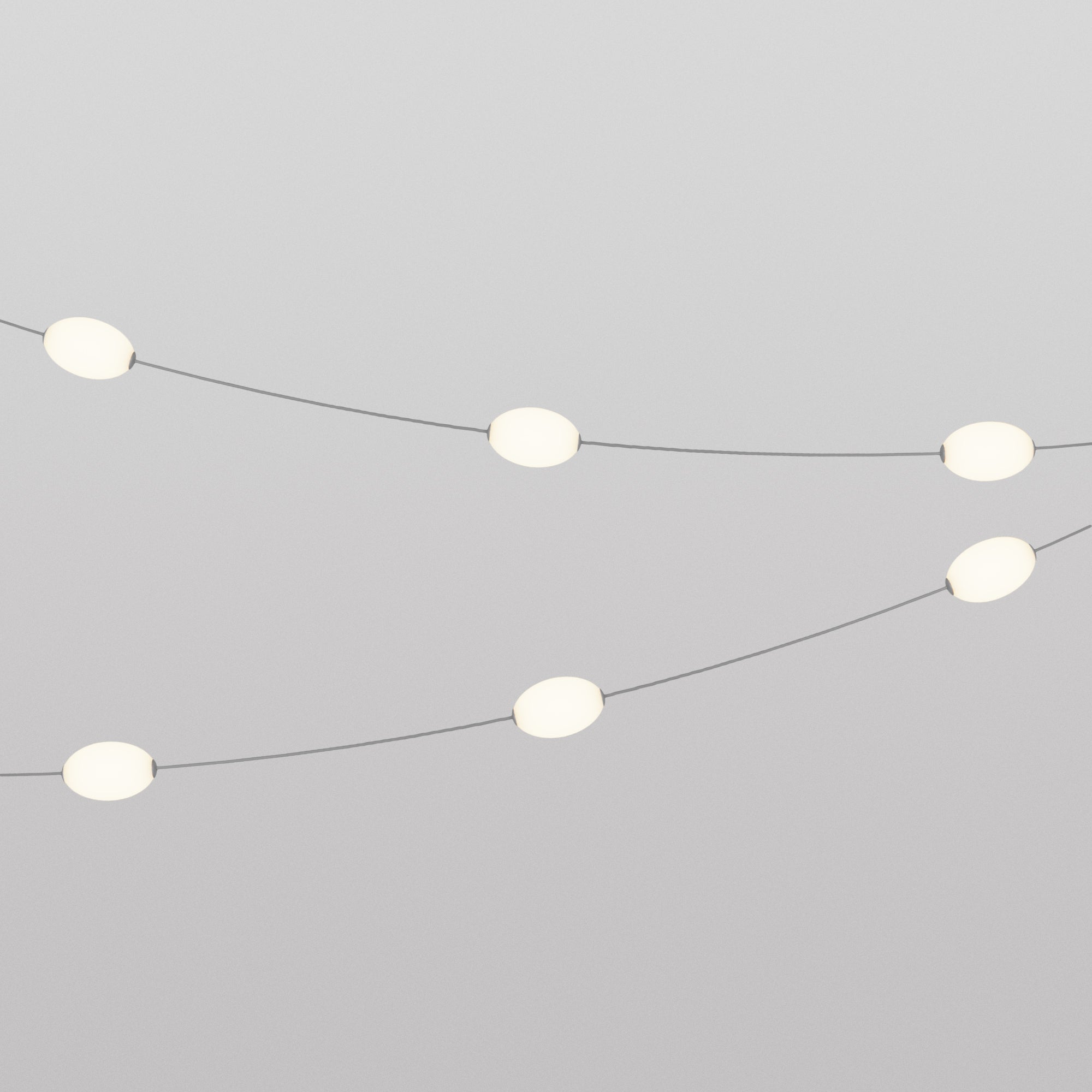 Catena luminosa 6 punti luce da esterno IP67 Grigio - Marina6