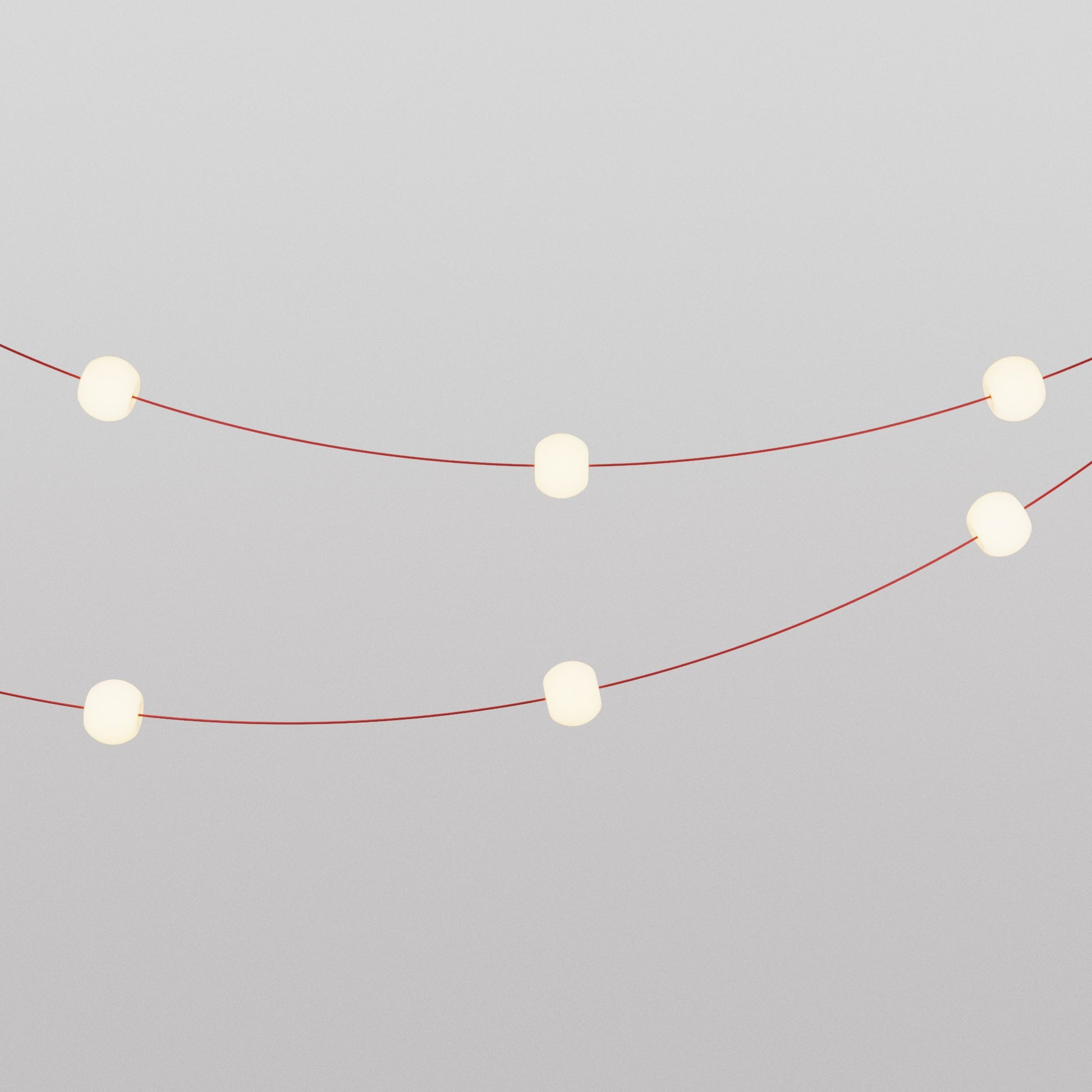 Catena luminosa 6 punti luce da esterno IP67 Rosso Stella Marina - Marina6 Cherry 140 cm