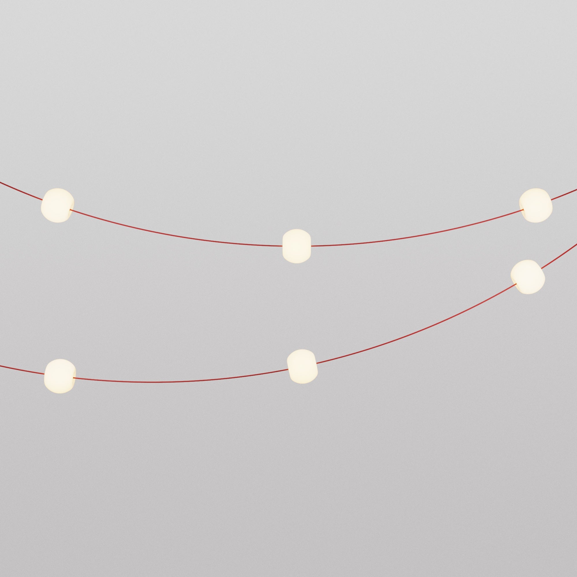 Catena luminosa 6 punti luce da esterno IP67 Rosso Stella Marina - Marina6 Cherry 140 cm