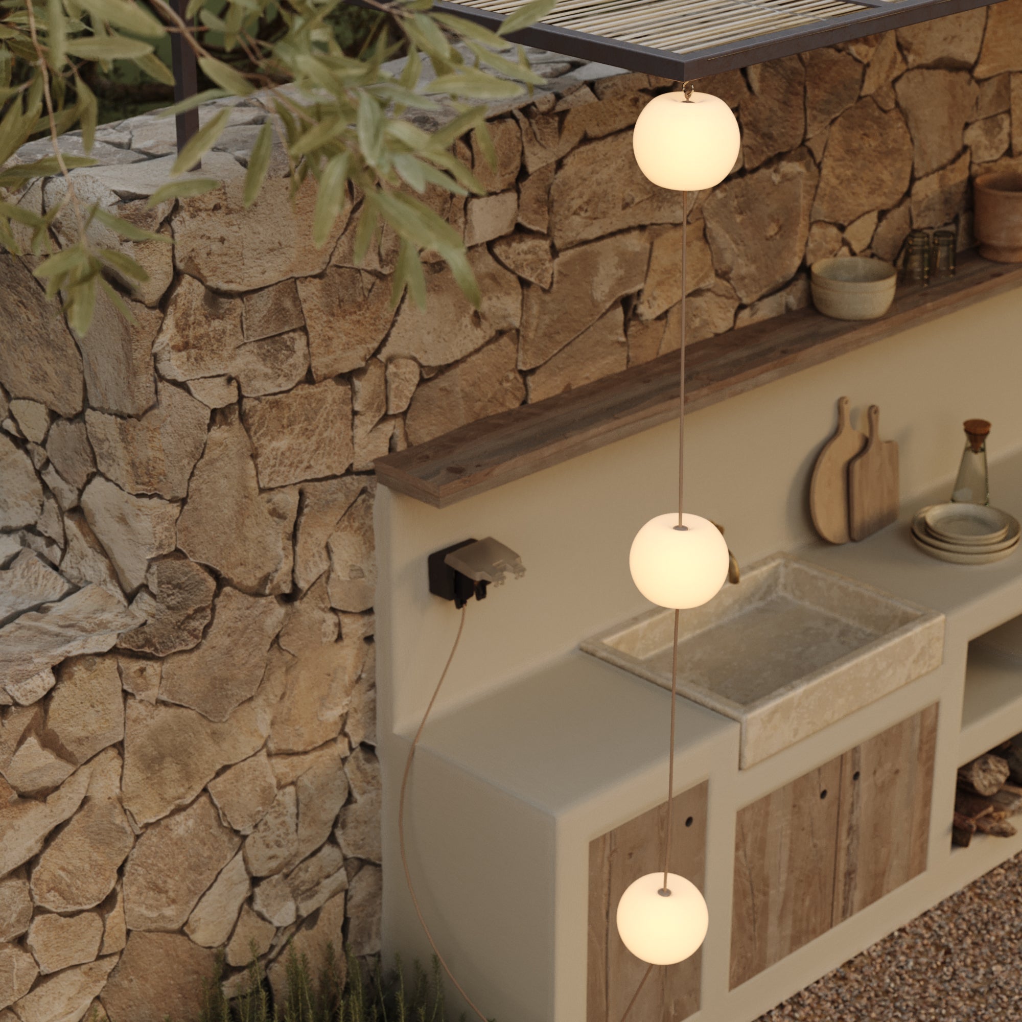 Cavo di connessione Alimentatore / Paralume - Marina - Desert brown