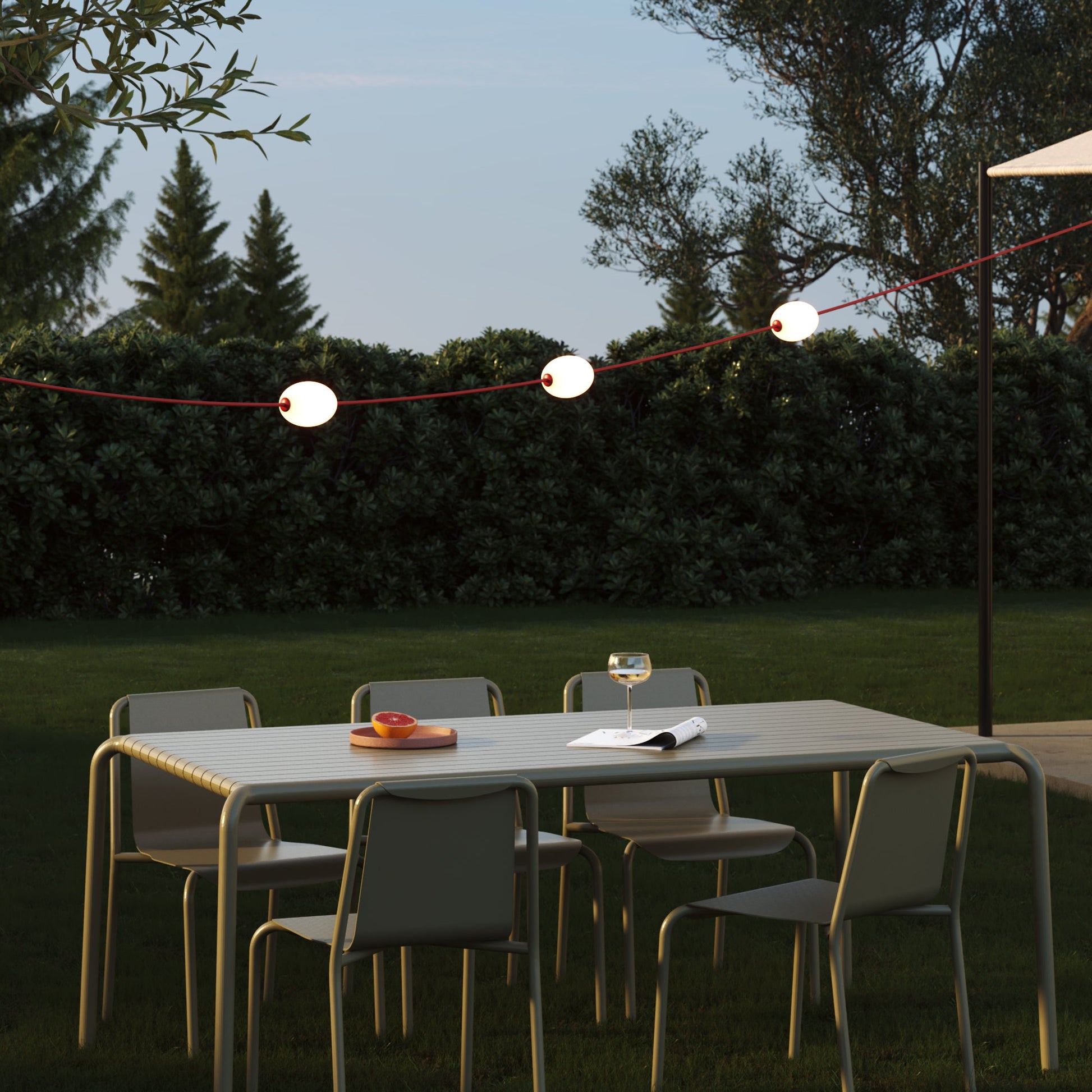 Cavo di connessione tra paralumi 70/140 cm (27 9/16" / 55 1/8") - Marina - Rosso stella marina - Creative Cables