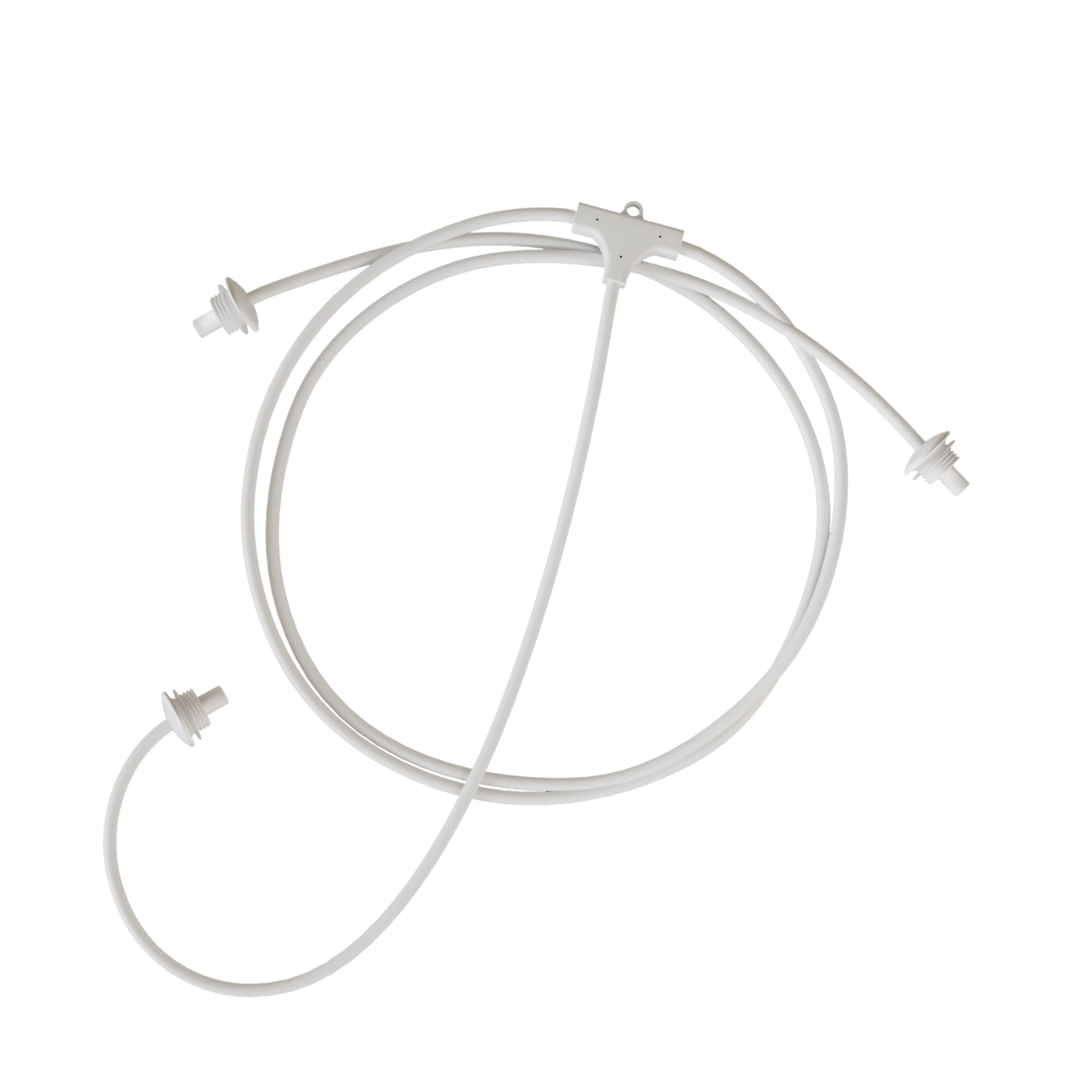 Cavo di connessione tra paralumi con forma a T - Marina - Bianco sabbia - Creative Cables