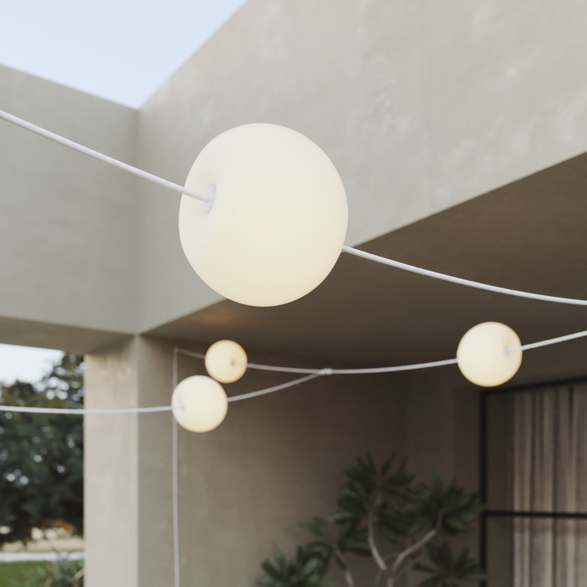Cavo di connessione tra paralumi con forma a T - Marina - Bianco sabbia - Creative Cables