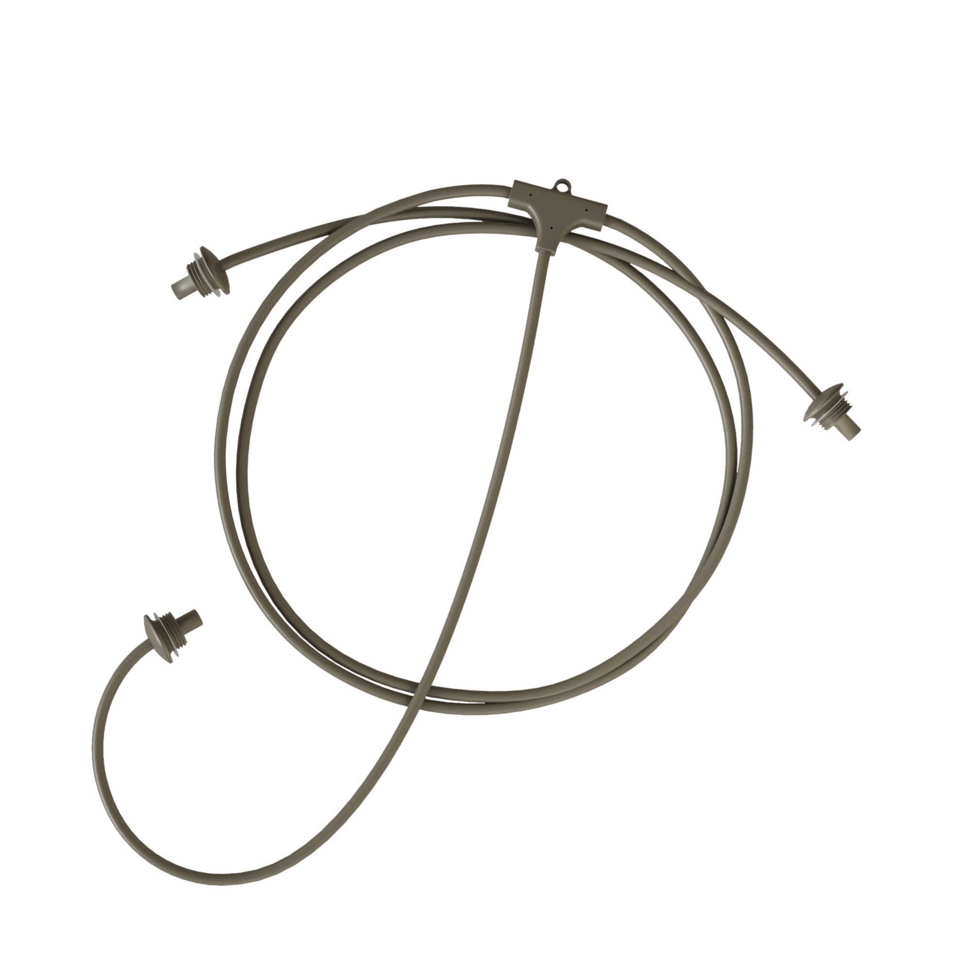 Cavo di connessione tra paralumi con forma a T - Marina - Verde oliva - Creative Cables