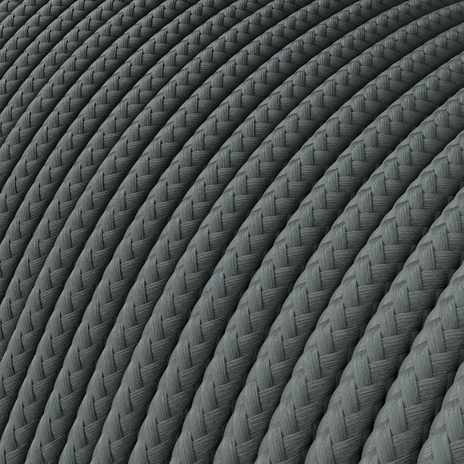 Cavo elettrico Extra Low Voltage rivestito in tessuto effetto seta Grigio RM03