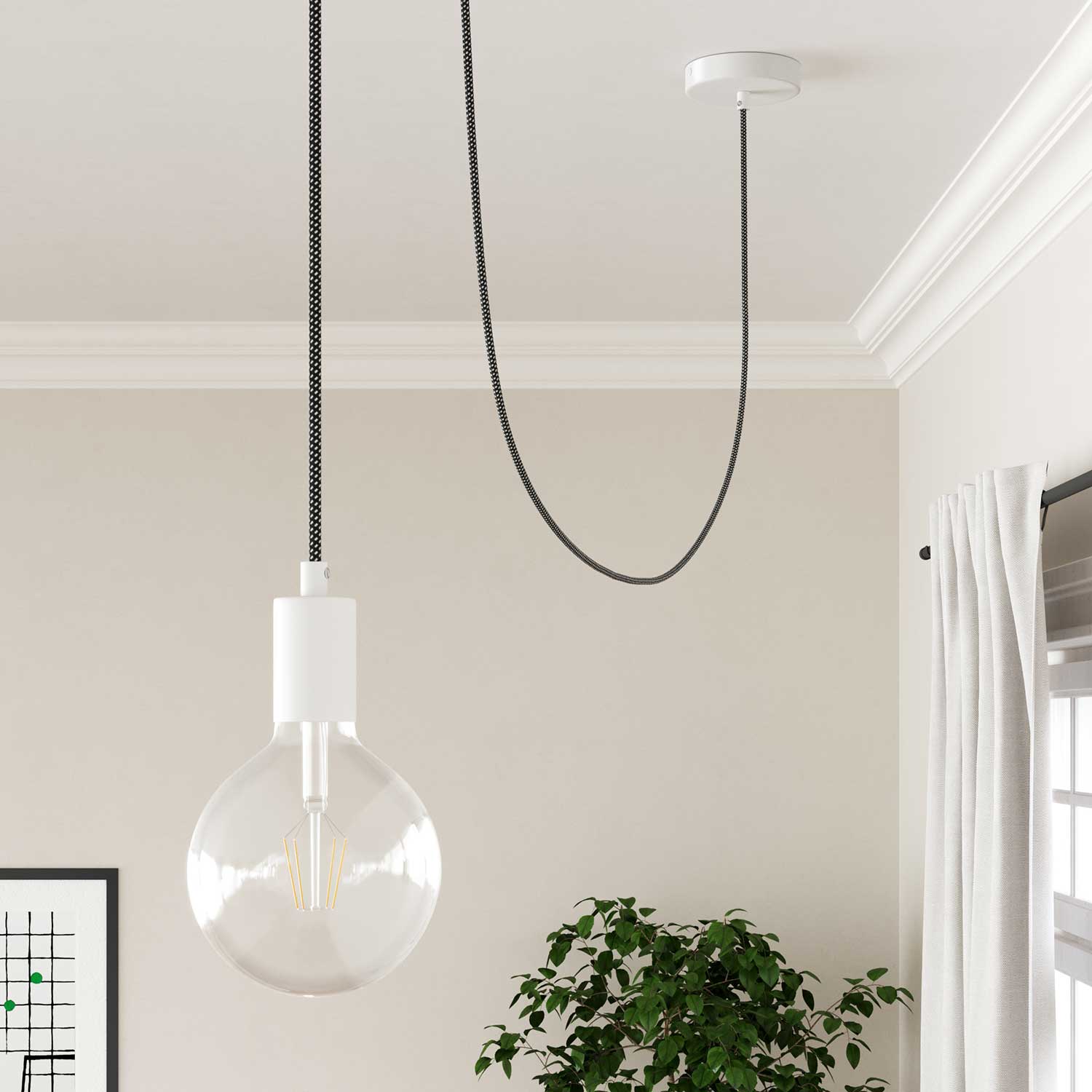 Cavo tessile per illuminazione Cielo Stellato 3D - L'Originale Creative Cables, per lampade a sospensione e da parete - RT41