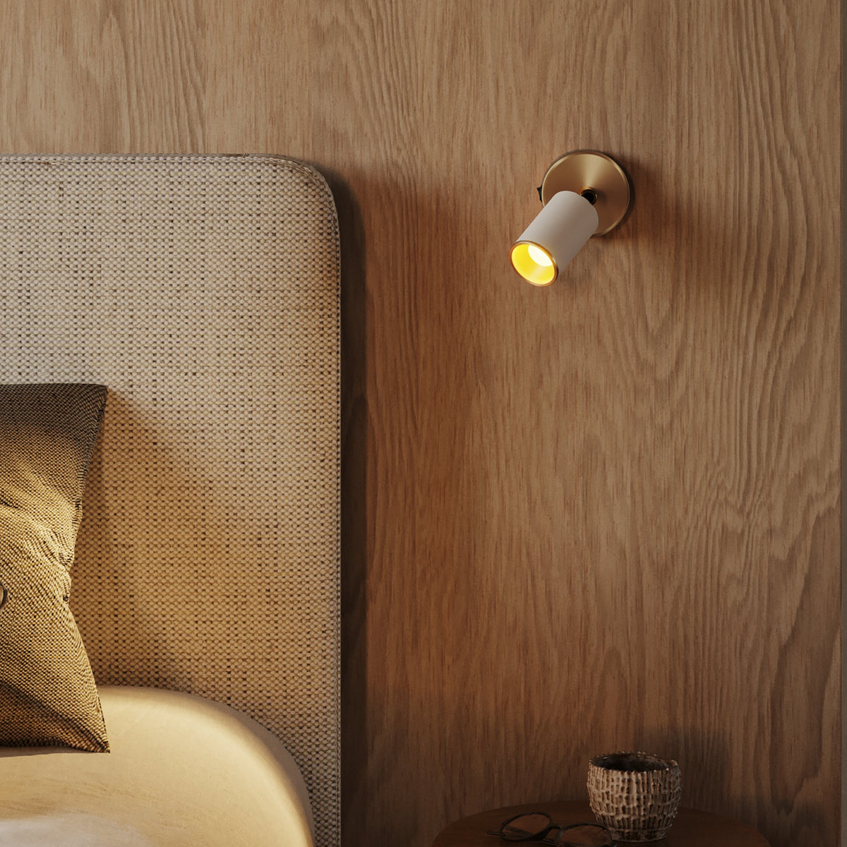 Faretto GU10 Spotlight LED Bispot - Bianco opaco / Bronzo satinato - Creative Cables