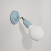 Fermaluce 90° Color, il punto luce orientabile in porcellana da parete o soffitto - Azzurro