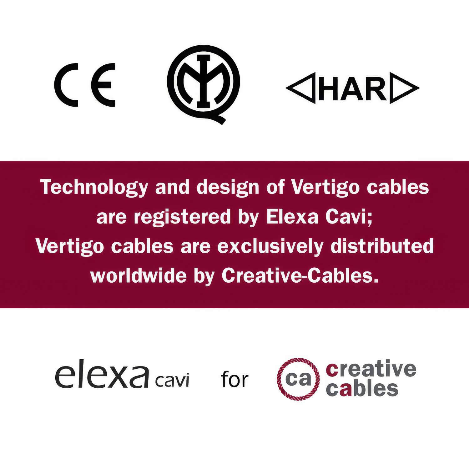 Filo elettrico ricoperto in cotone Mattone e Azzurro Vertigo - L'Originale Creative Cables, per lampadari e lampade - ERC36