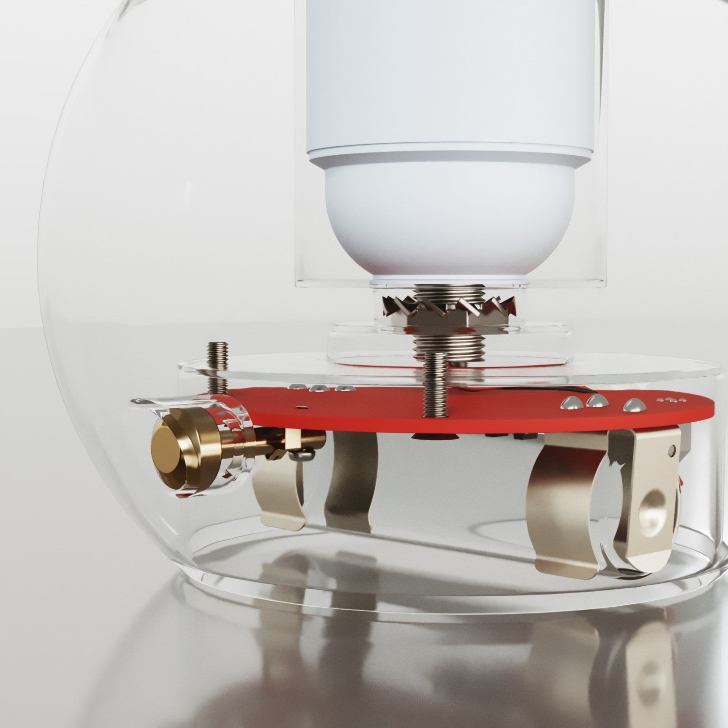 Kit elettronico per lampade a batteria 5V USB-C con portalampada E27 liscio - Bianco