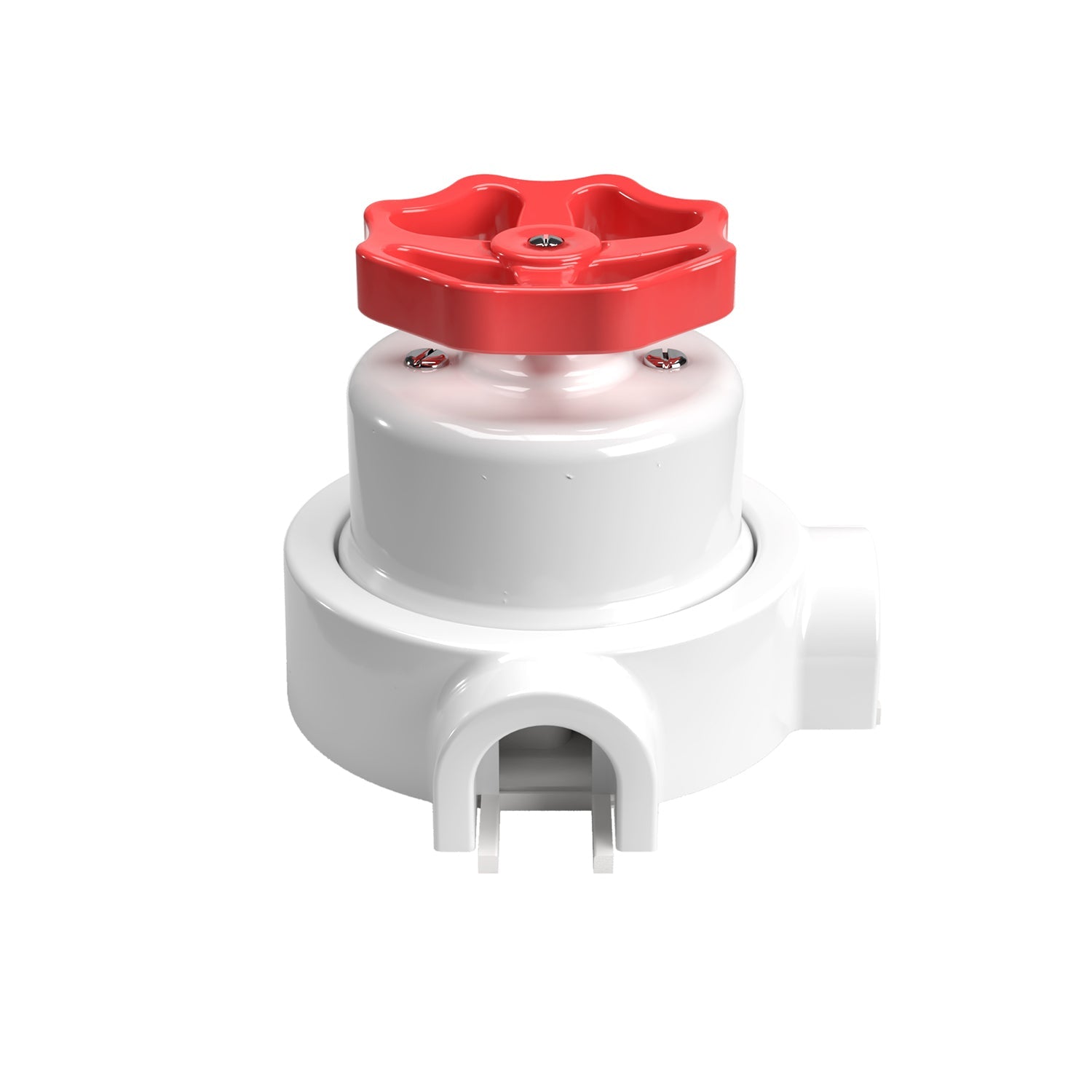 Kit interruttore/deviatore con manopola e base per Creative-Tubes in porcellana bianca Rosso 2