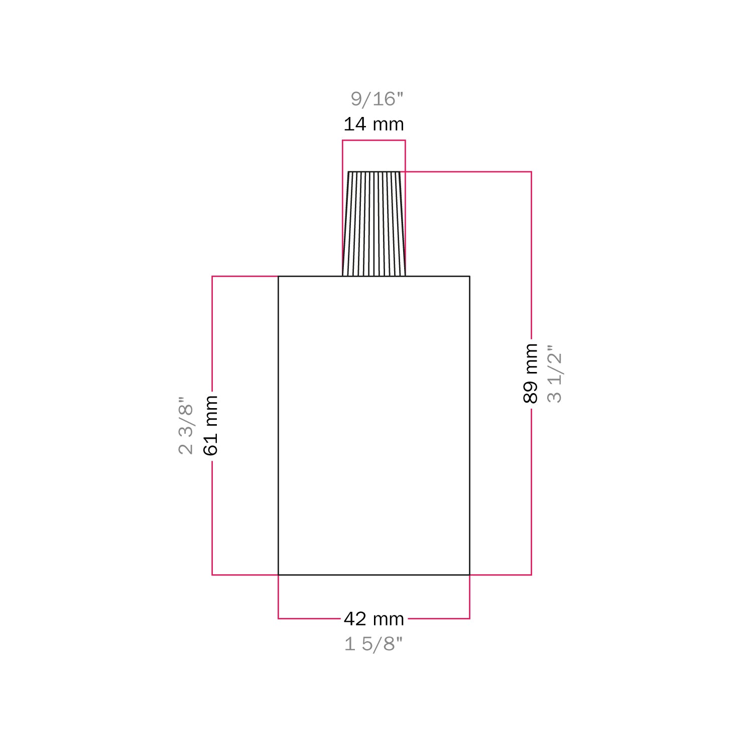 Kit portalampada E27 cilindrico in metallo - Bronzo satinato Conico