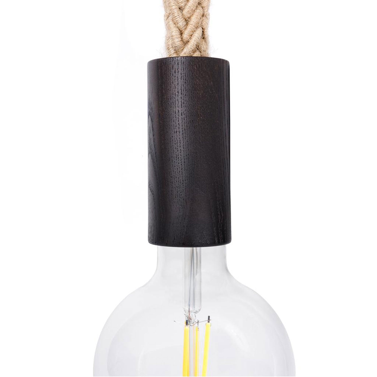 Kit portalampada E27 in legno per cordone 2XL - Effetto Wengé