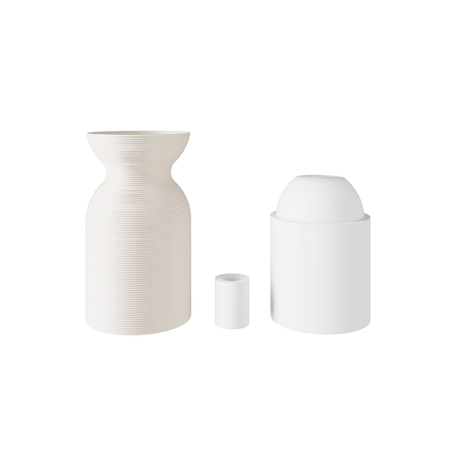 Kit portalampada E27 in plastica riciclata con stampante 3D - Crema