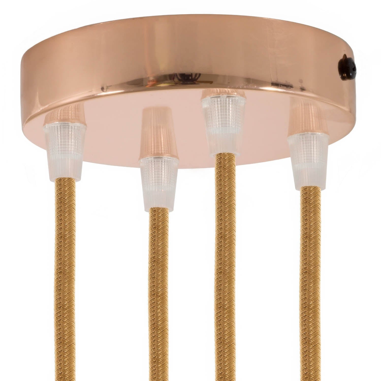 Kit rosone cilindrico in metallo a 4 fori - Rame Conico