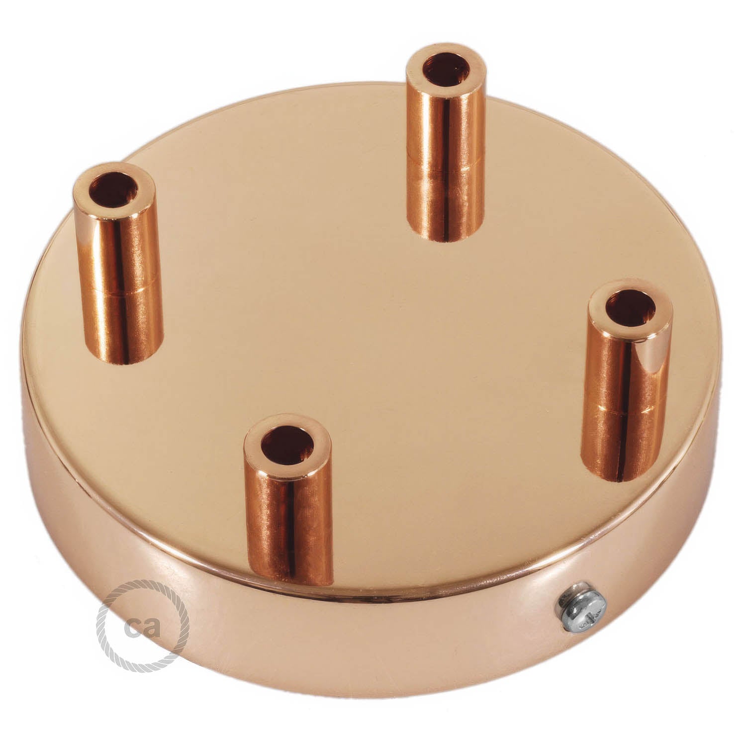 Kit rosone cilindrico in metallo a 4 fori - Rame Cilindrico