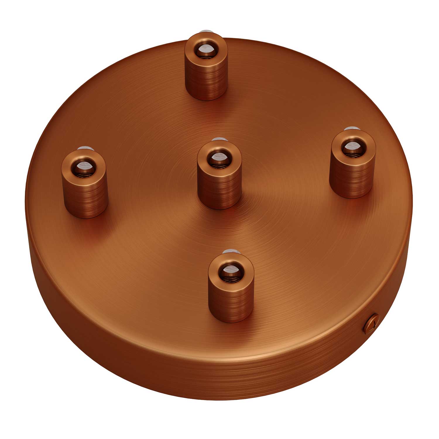 Kit rosone cilindrico in metallo a 5 fori - Rame satinato Cilindrico