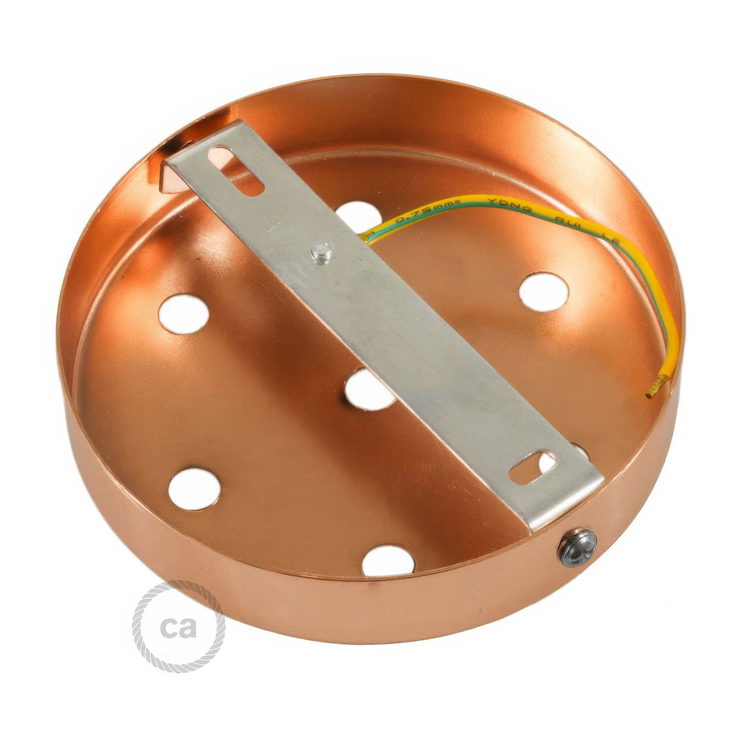 Kit rosone cilindrico in metallo a 7 fori - Rame satinato Conico