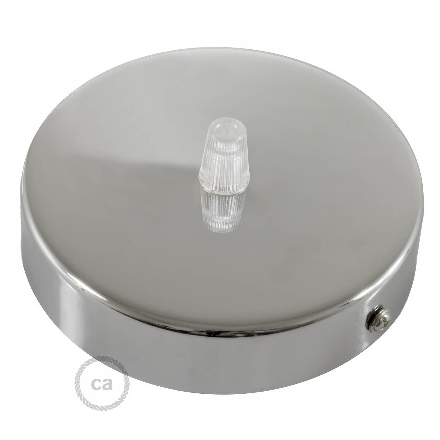 Kit rosone cilindrico in metallo - Cromo Conico